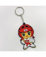 Keychain TKD Girl Red Gear