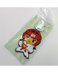 Keychain TKD Girl Red Gear