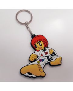 Keychain TKD Boy Red Gear